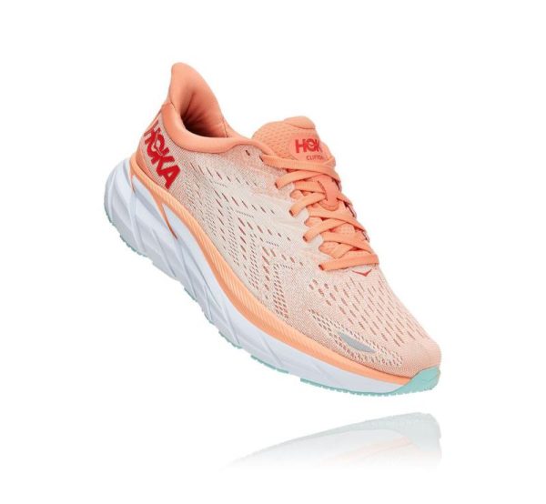 Women's Hoka One One Clifton 8 CANTALOUPE / SILVER PEONY