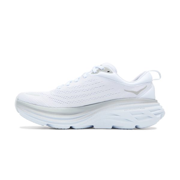 Women's/Men's Hoka Bondi 8 Road-Running Shoes White/White