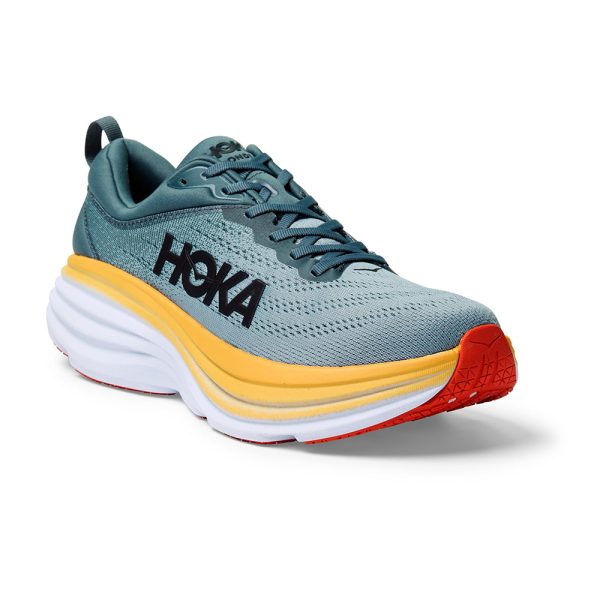 Women's/Men's Hoka Bondi 8 Road-Running Shoes Goblin Blue/Mountain Spring