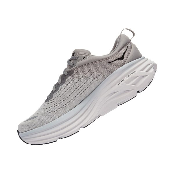 Women's/Men's Hoka Bondi 8 Road-Running Shoes Sharkskin/Harbor Mist