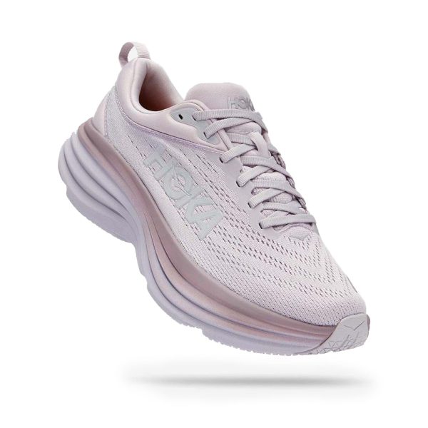 Women's/Men's Hoka Bondi 8 Road-Running Shoes Lilac Marble Elderberry