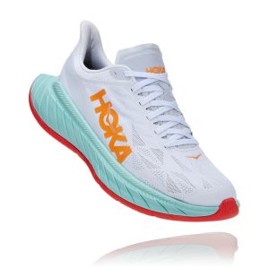 Women's/Men's Hoka One One Carbon X 2 White / Blazing Orange