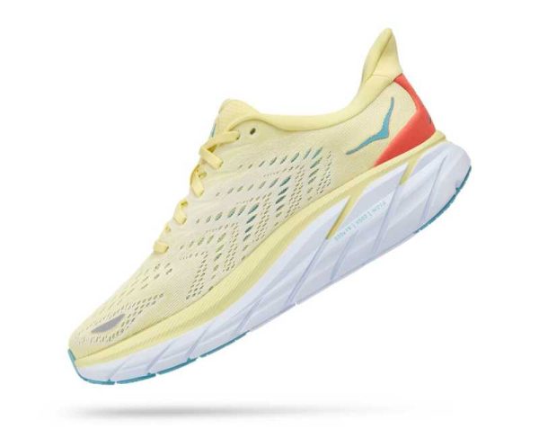 Women's/Men's Hoka One One Clifton 8 YELLOW PEAR / SWEET CORN