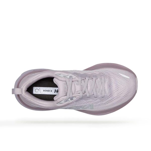 Women's/Men's Hoka Bondi 8 Road-Running Shoes Lilac Marble Elderberry