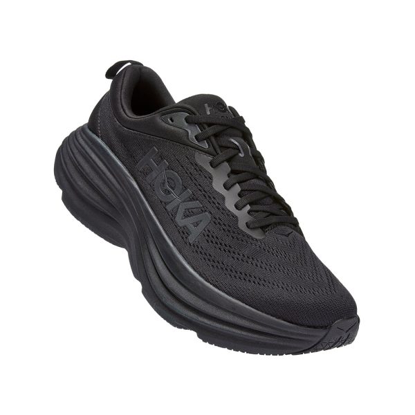 Women's/Men's Hoka Bondi 8 Road-Running Shoes Black/Black