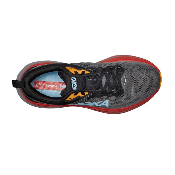 Women's/Men's Hoka Bondi 8 Road-Running Shoes Anthracite/Castlerock