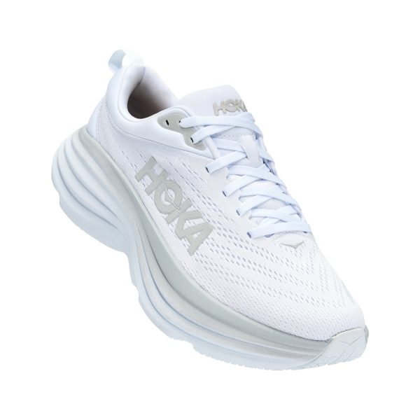 Women's/Men's Hoka Bondi 8 Road-Running Shoes White/White