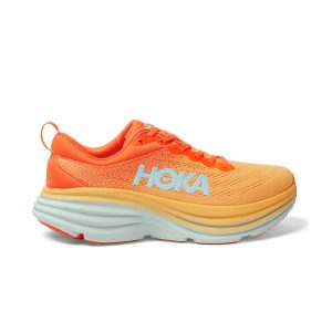 Women's/Men's Hoka Bondi 8 Road-Running Shoes Puffins Bill/Amber Yellow