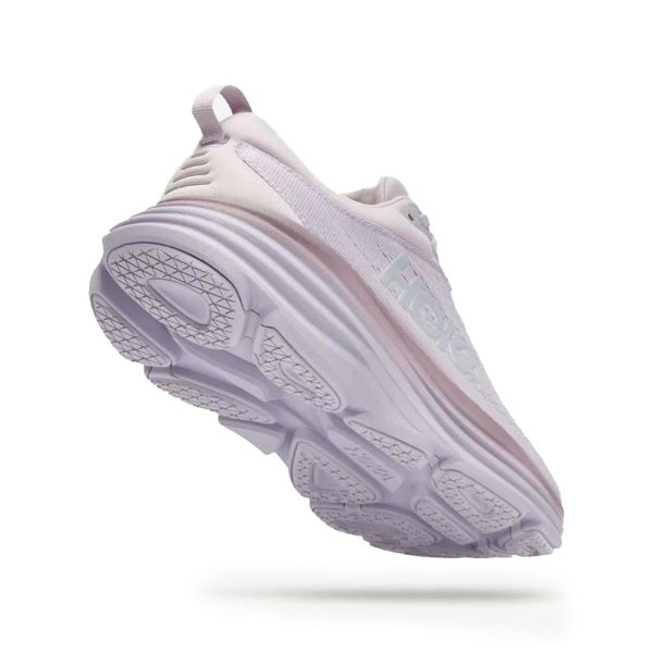 Women's/Men's Hoka Bondi 8 Road-Running Shoes Lilac Marble Elderberry