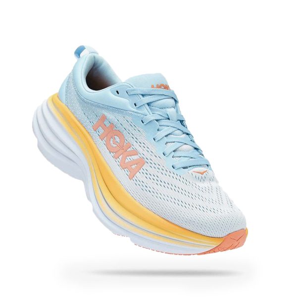 Women's/Men's Hoka Bondi 8 Road-Running Shoes Summer Song/Country Air