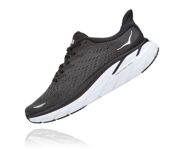 Women's/Men's Hoka One One Clifton 8 Black / White