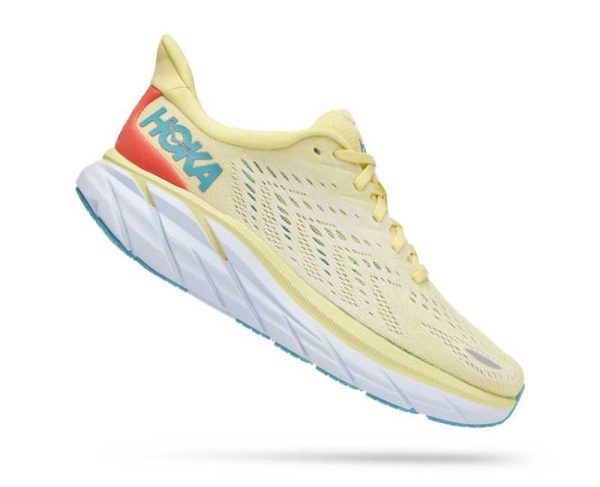 Women's/Men's Hoka One One Clifton 8 YELLOW PEAR / SWEET CORN