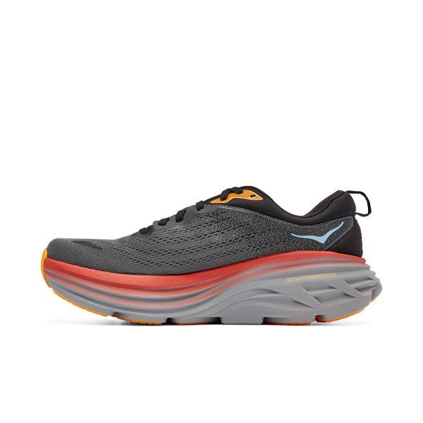 Women's/Men's Hoka Bondi 8 Road-Running Shoes Anthracite/Castlerock