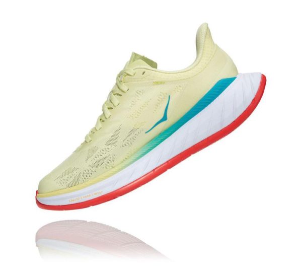 Women's/Men's Hoka One One Carbon X 2 Luminary Green / Hot Coral