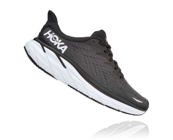 Women's/Men's Hoka One One Clifton 8 Black / White