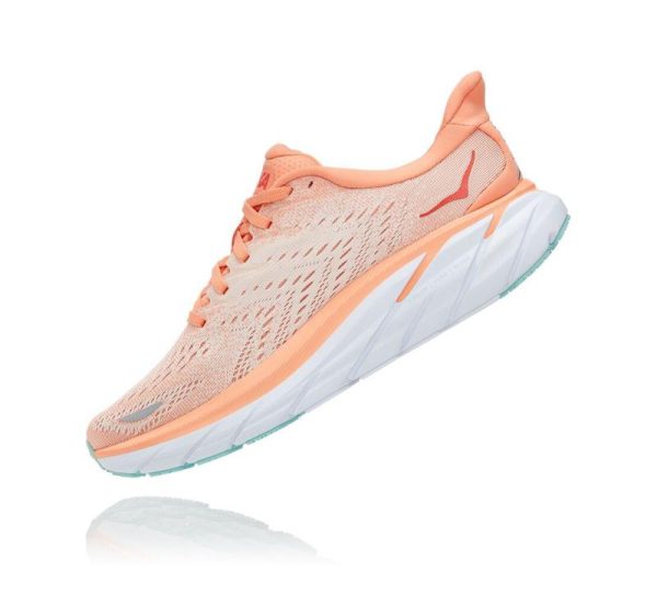 Women's Hoka One One Clifton 8 CANTALOUPE / SILVER PEONY