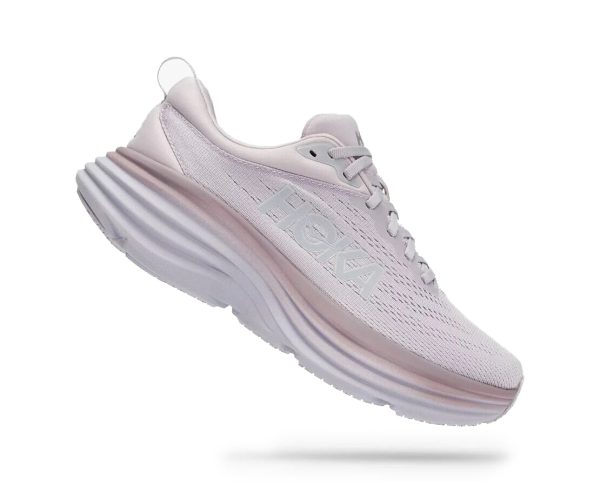 Women's/Men's Hoka Bondi 8 Road-Running Shoes Lilac Marble Elderberry