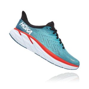 Women's/Men's Hoka One One Clifton 8 Real Teal / Aquarelle