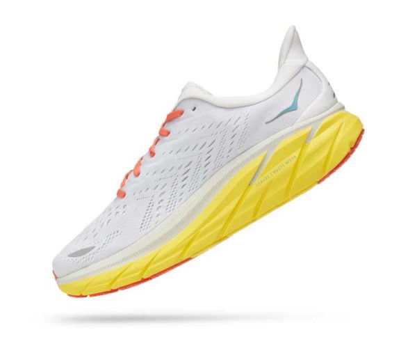 Women's/Men's Hoka One One Clifton 8 LANC DE BLANC / ILLUMINATING