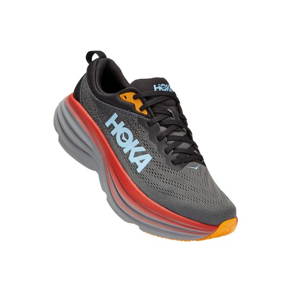 Women's/Men's Hoka Bondi 8 Road-Running Shoes Anthracite/Castlerock