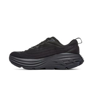 Women's/Men's Hoka Bondi 8 Road-Running Shoes Black/Black