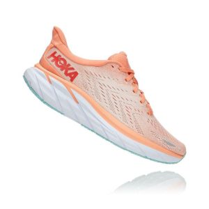 Women's Hoka One One Clifton 8 CANTALOUPE / SILVER PEONY