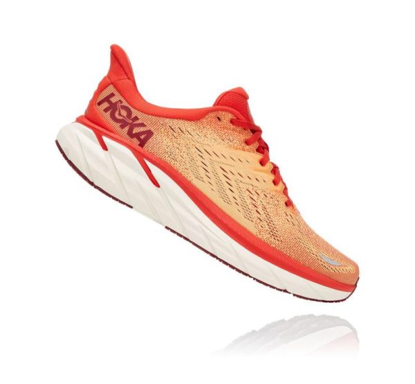 Women's/Men's Hoka One One Clifton 8 FIESTA / BLAZING ORANGE