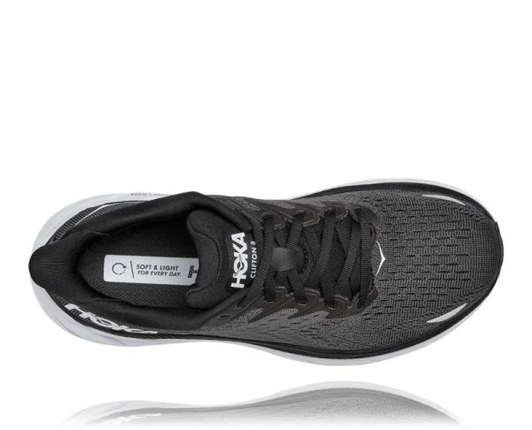 Women's/Men's Hoka One One Clifton 8 Black / White