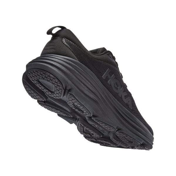 Women's/Men's Hoka Bondi 8 Road-Running Shoes Black/Black