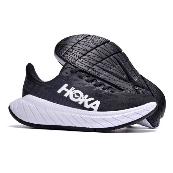 Women's/Men's Hoka Carbon X 2 Road-Running Shoes (unisex) Black/White