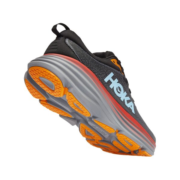 Women's/Men's Hoka Bondi 8 Road-Running Shoes Anthracite/Castlerock