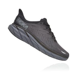 Women's/Men's Hoka One One Clifton 8 Black / Black