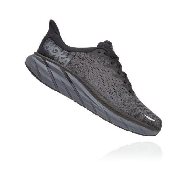 Women's/Men's Hoka One One Clifton 8 Black / Black